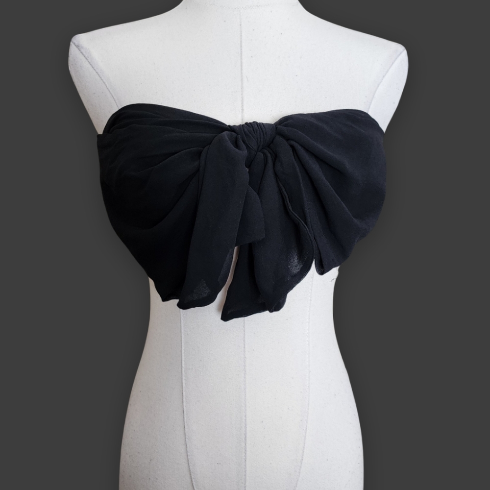Black Bow Bandeau, Women's S